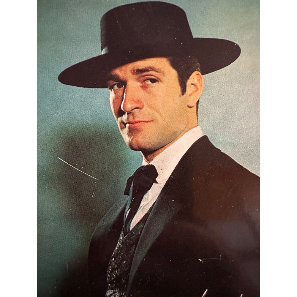 Vintage 1959 Hugh OBrian Fan Postcard Signed Photo With Wyatt Earp Bio Dexter Pr